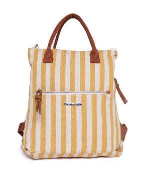 striped cotton backpack