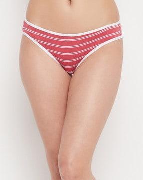 striped cotton bikini briefs