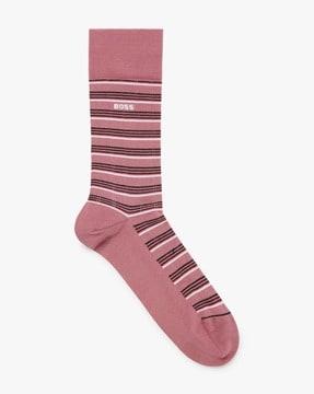 striped cotton blend socks