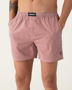 striped cotton boxer