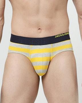 striped cotton briefs