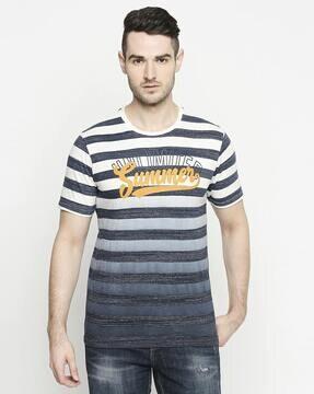striped cotton crew-neck t-shirt