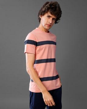 striped cotton crew-neck t-shirt