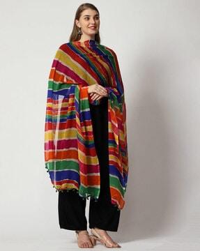 striped cotton dupatta