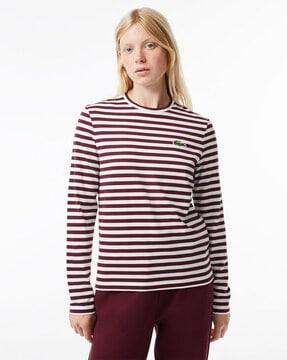 striped cotton jersey crew-neck t-shirt