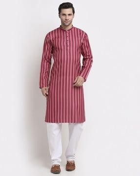 striped cotton long kurta