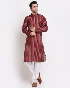 striped cotton long kurta