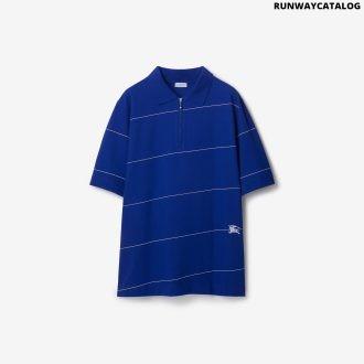 striped cotton polo shirtprice undefined colour: knight