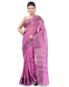 striped cotton saree