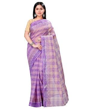 striped cotton saree