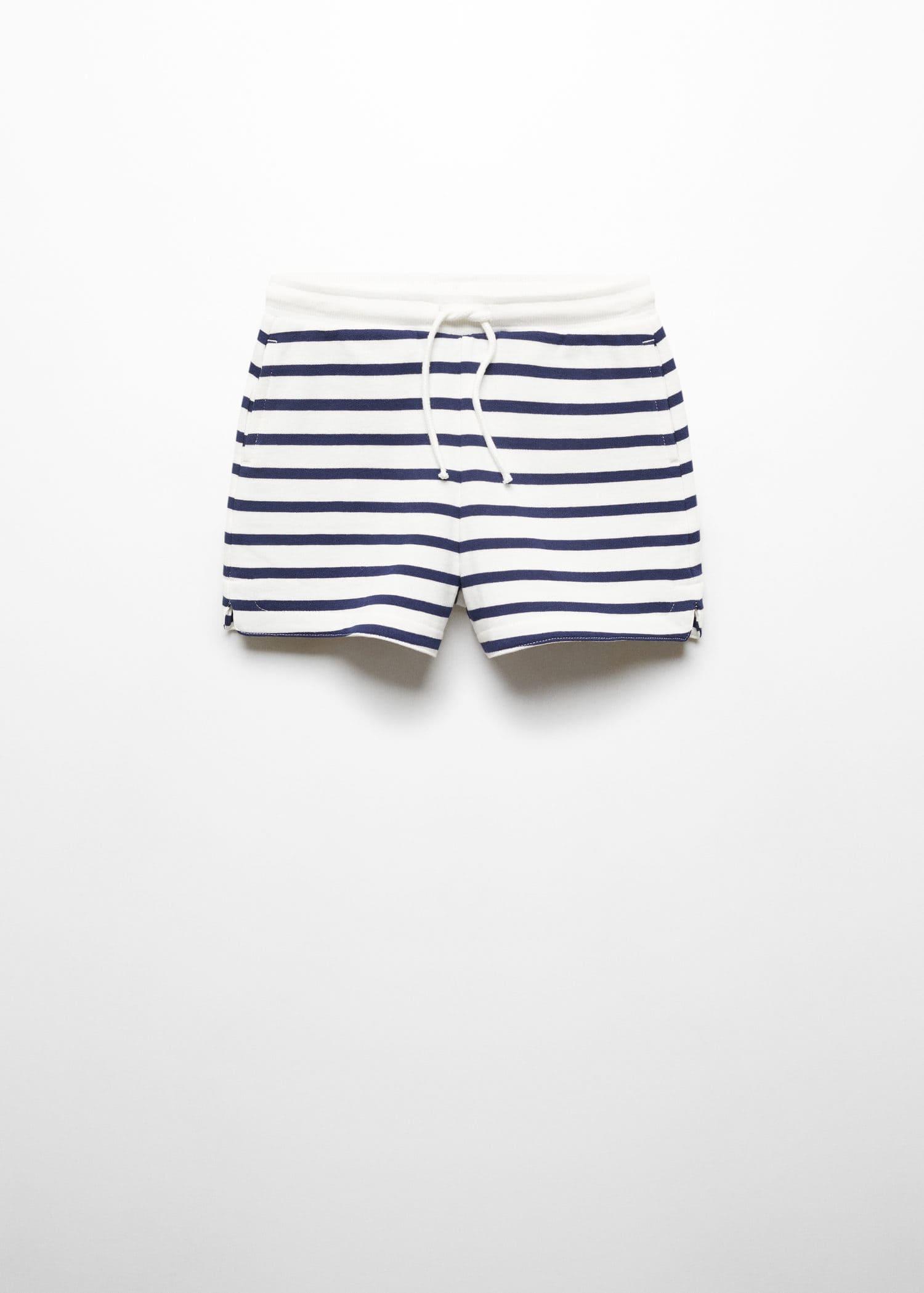 striped cotton shorts