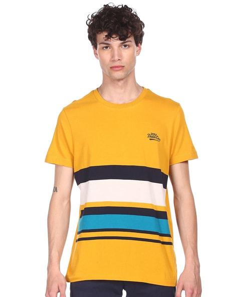 striped crew-neck cotton t-shirt