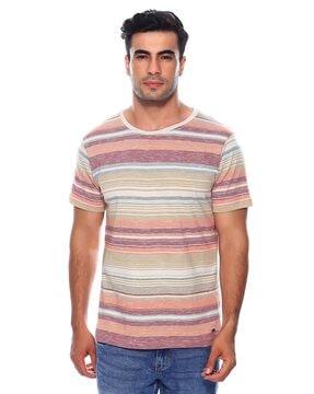 striped crew-neck cotton t-shirt
