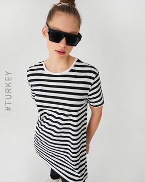 striped crew-neck cotton t-shirt