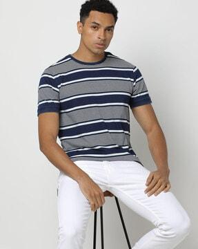 striped crew-neck slim fit t-shirt