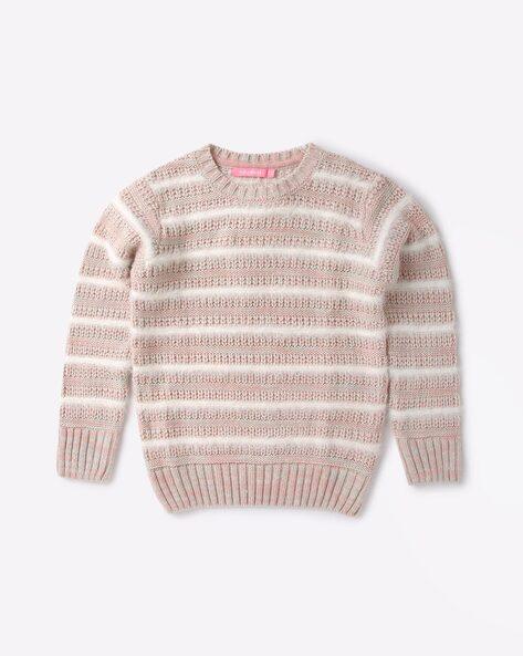 striped crew-neck sweater