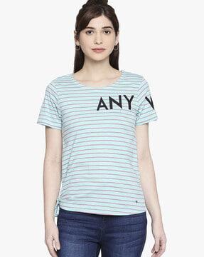 striped crew-neck t-shirt