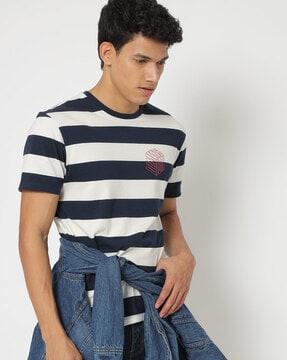 striped crew-neck t-shirt