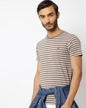 striped crew-neck t-shirt