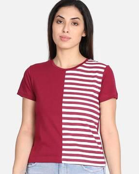 striped crew-neck t-shirt