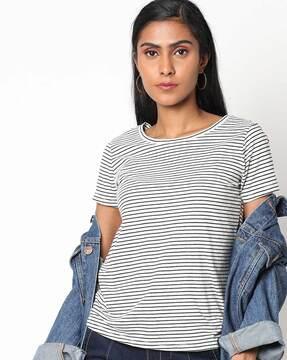 striped crew-neck t-shirt