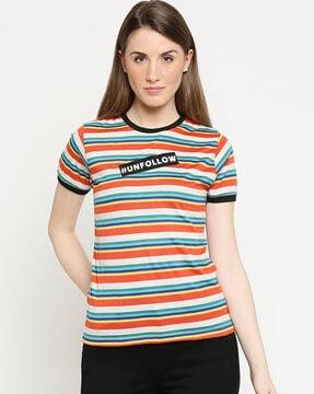 striped crew-neck t-shirt