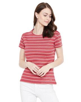 striped crew-neck t-shirt