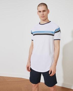 striped crew-neck t-shirt