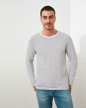 striped crew-neck t-shirt