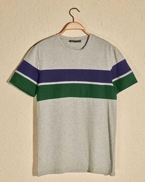 striped crew-neck t-shirt