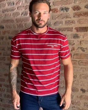 striped crew-neck t-shirt