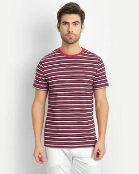 striped crew-neck t-shirt