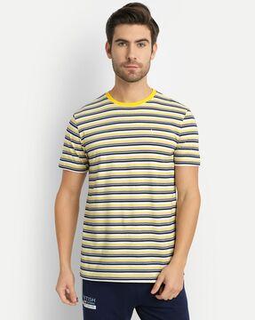 striped crew-neck t-shirt