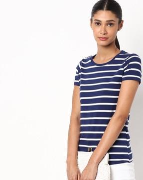 striped crew-neck t-shirt