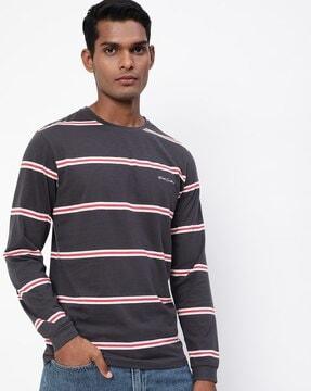 striped crew-neck t-shirt