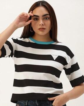 striped crew-neck t-shirt