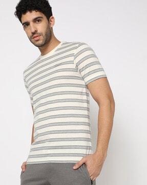 striped crew-neck t-shirt