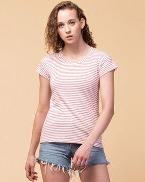 striped crew-neck t-shirt