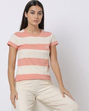 striped crew-neck t-shirt