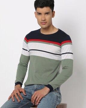 striped crew-neck t-shirt