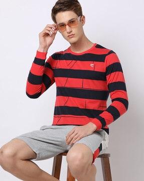 striped crew-neck t-shirt