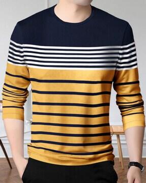 striped crew-neck t-shirt