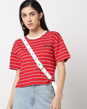 striped crew-neck t-shirt