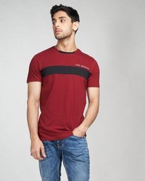 striped crew-neck t-shirt