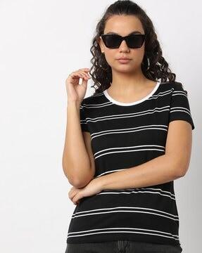 striped crew-neck t-shirt