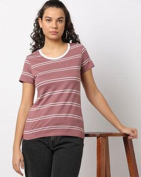 striped crew-neck t-shirt