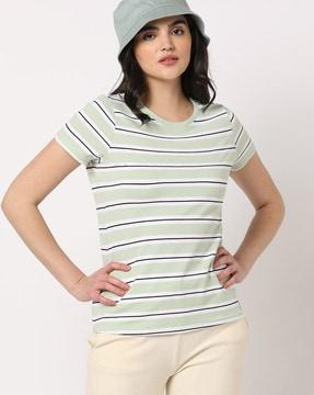 striped crew-neck t-shirt