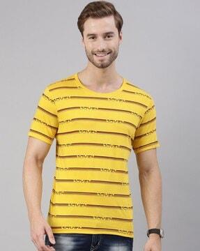 striped crew-neck t-shirt