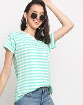 striped crew-neck t-shirt