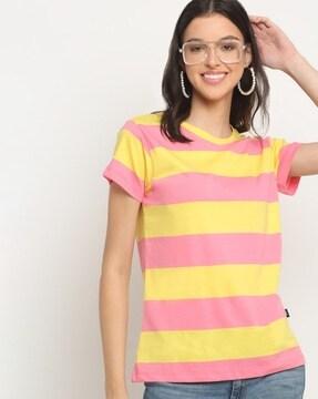 striped crew-neck t-shirt